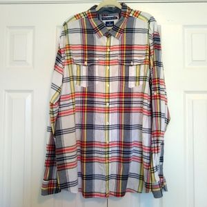 Old Navy Cotton Plaid Button Down Shirt 3XL
